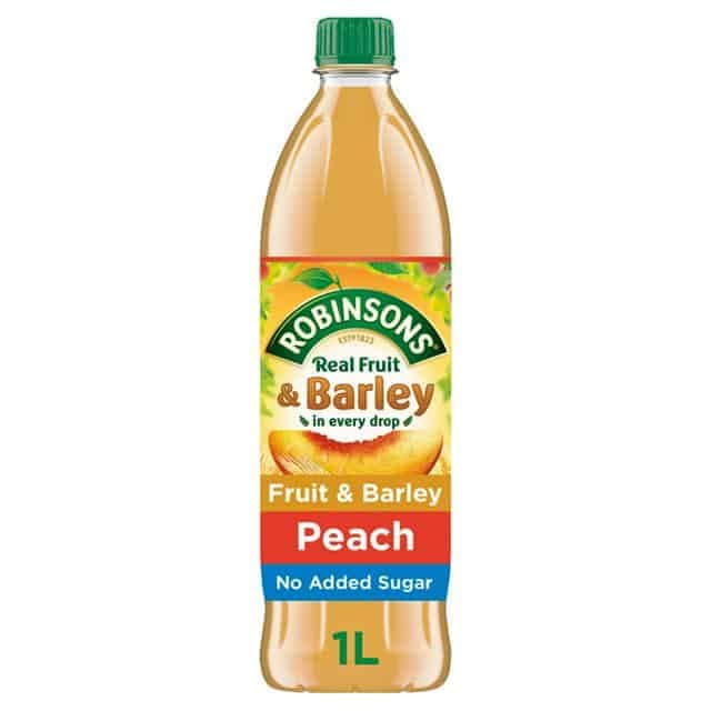 Robinsons Real Fruit & Barley Peach No Added Sugar 1L