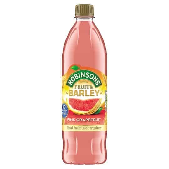 Robinsons Real Fruit & Barley Pink Grapefruit No Added Sugar 1L