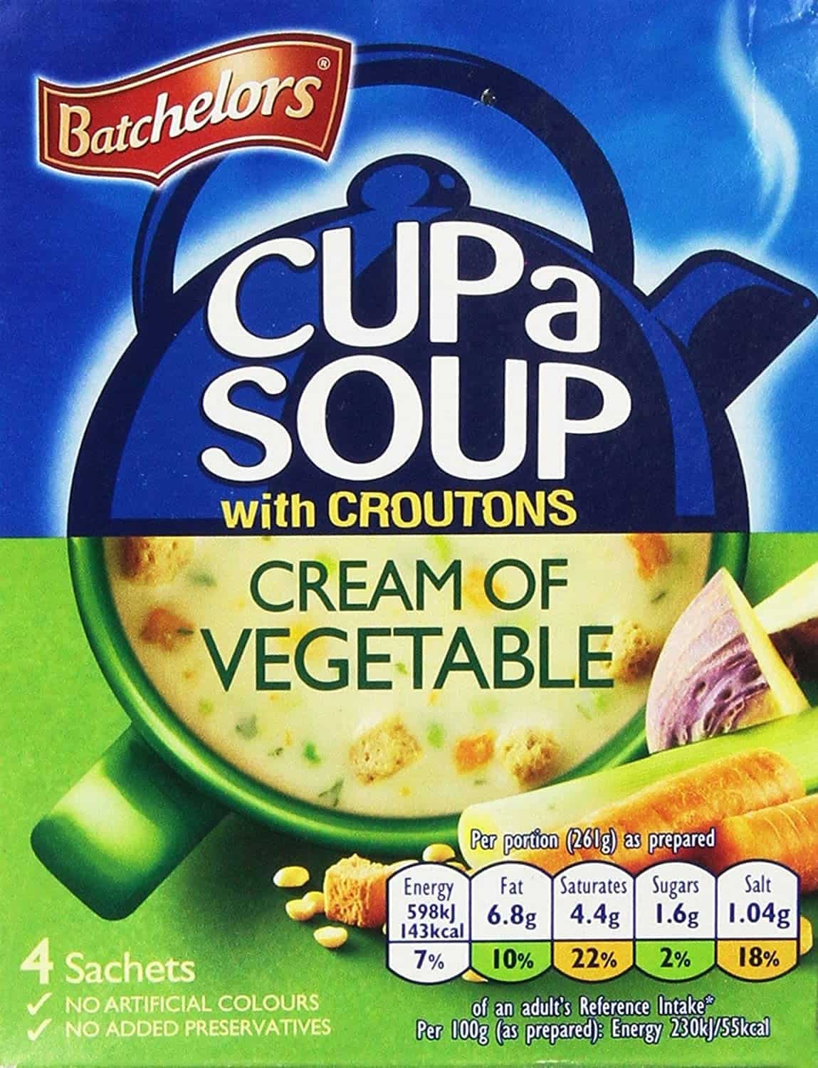 Batchelors Cream of Vegetable With Croutons Cup a Soup 122g