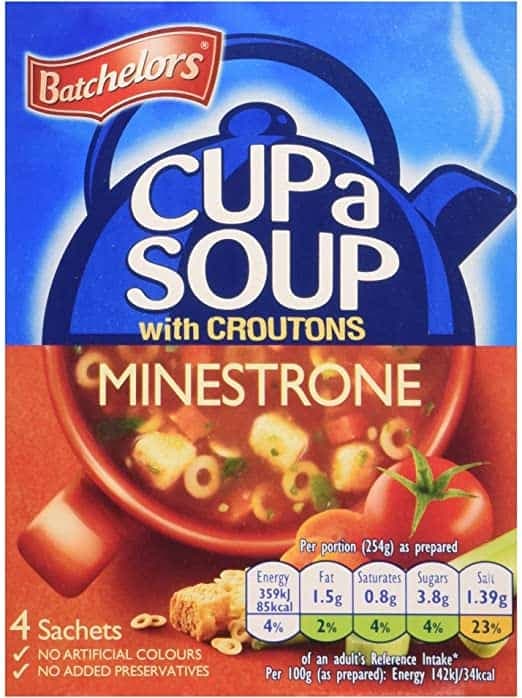 Batchelors Minestrone With Croutons Cup a Soup 94g