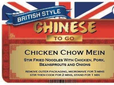 British To Go Chinese Chicken Chow Mein