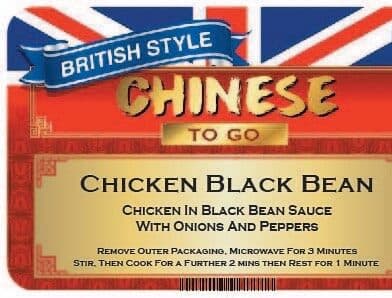 British To Go Chinese Chicken Black Bean