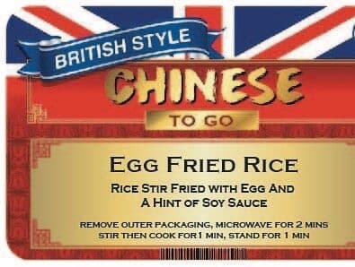 British To Go Chinese Egg Fried Rice