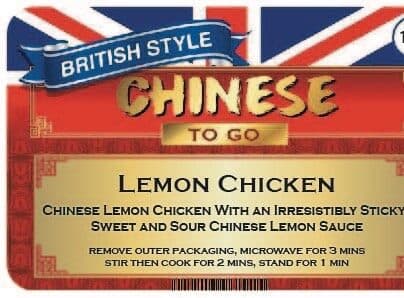 British To Go Chinese Lemon Chicken