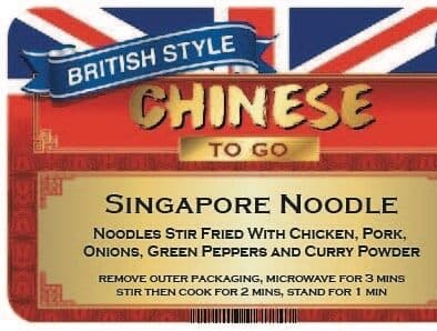 British To Go Chinese Singapore Noodles
