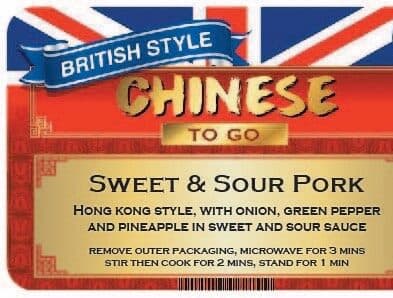 British To Go Chinese Sweet & Sour Pork