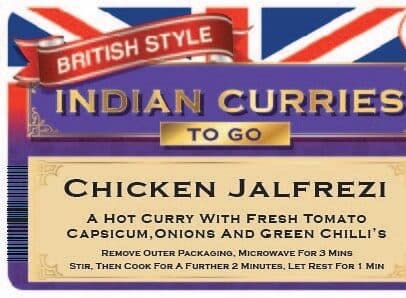 British To Go Indian Chicken Jalfrezi