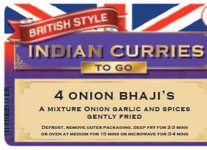 British To Go Indian Onion Bhajis x 4