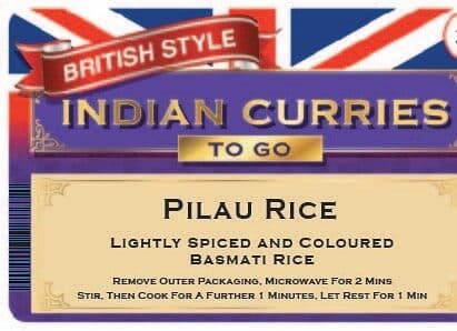 British To Go Indian Pilau Rice