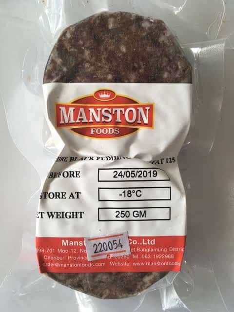 Manston Yorkshire Black Pudding 75g x 2