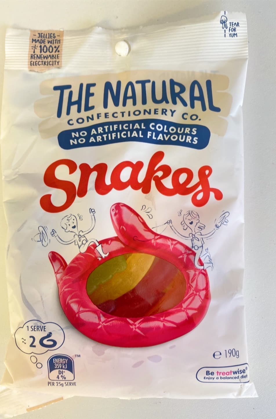 The Natural Confectionery Snakes 190g
