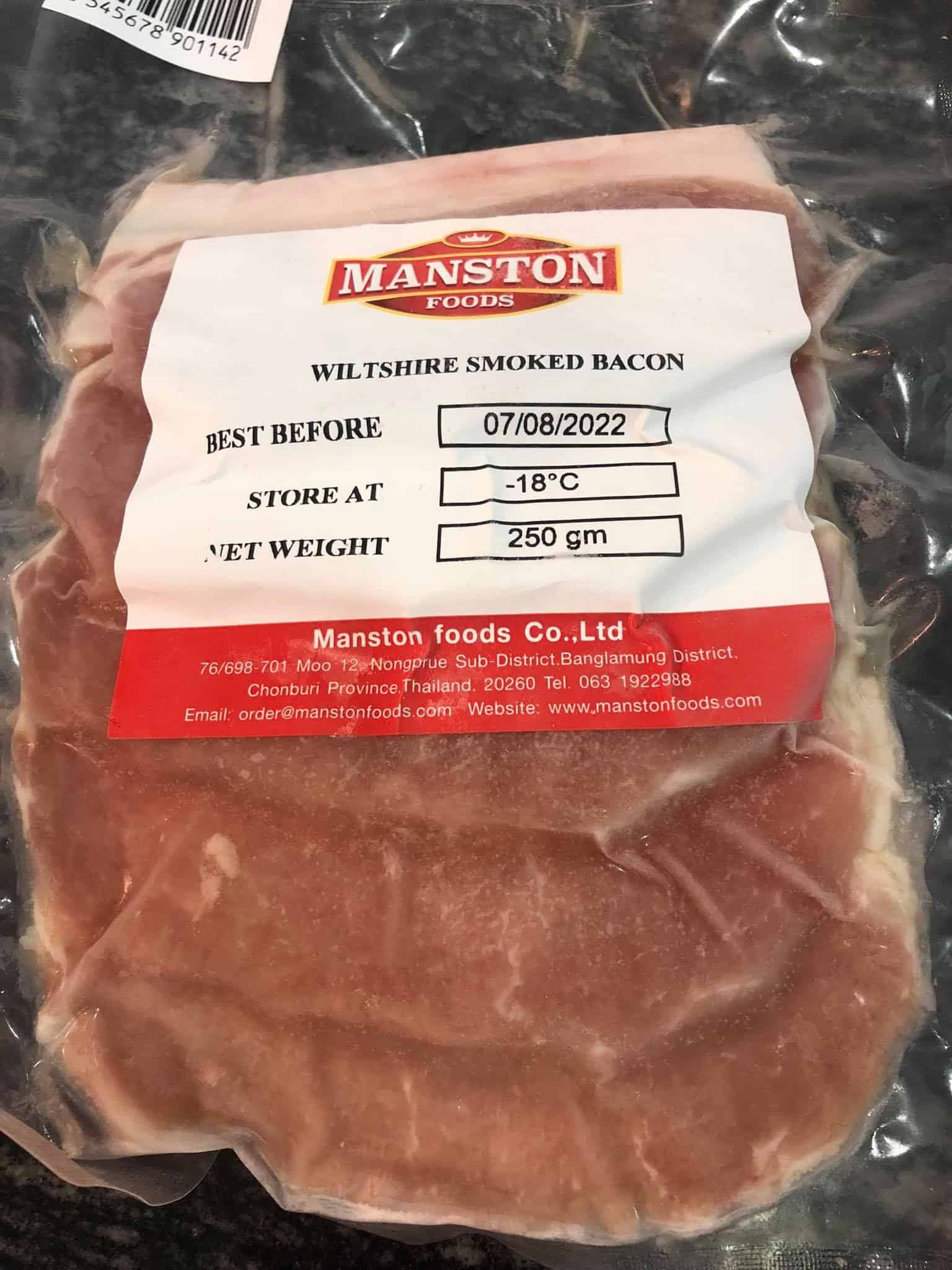 Manston Wiltshire Smoked Bacon 250g