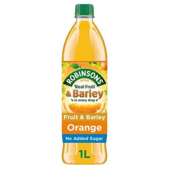 Robinsons Real Fruit & Barley Orange No Added Sugar 1L