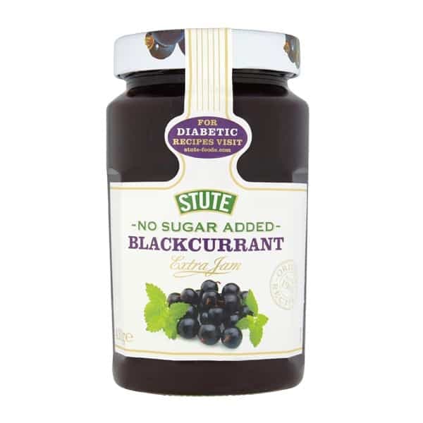 Stute Diabetic Blackcurrant Extra Jam No Added Sugar 430g