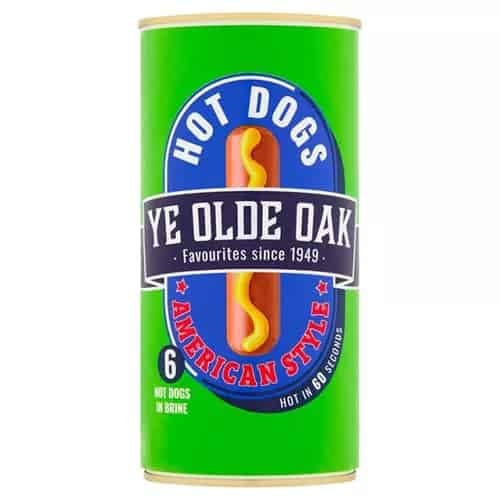 Ye Olde Oak American Style Hot Dogs In Brine 93.3g x 6