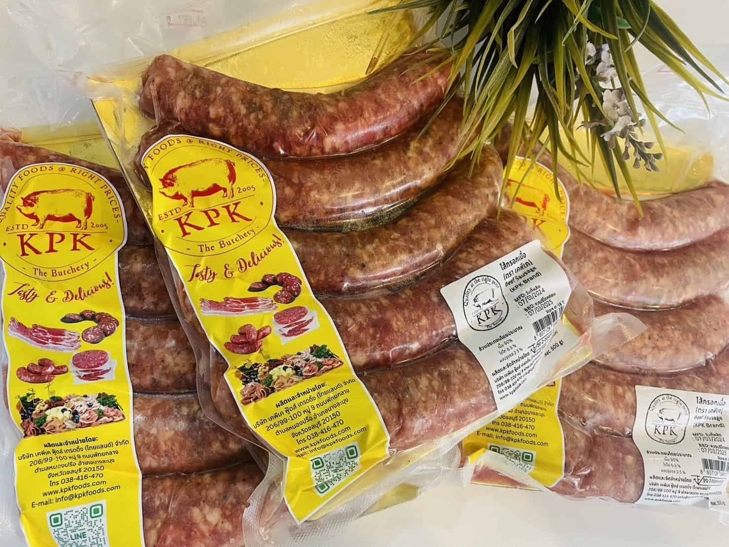 KPK Beef Sausages 500g
