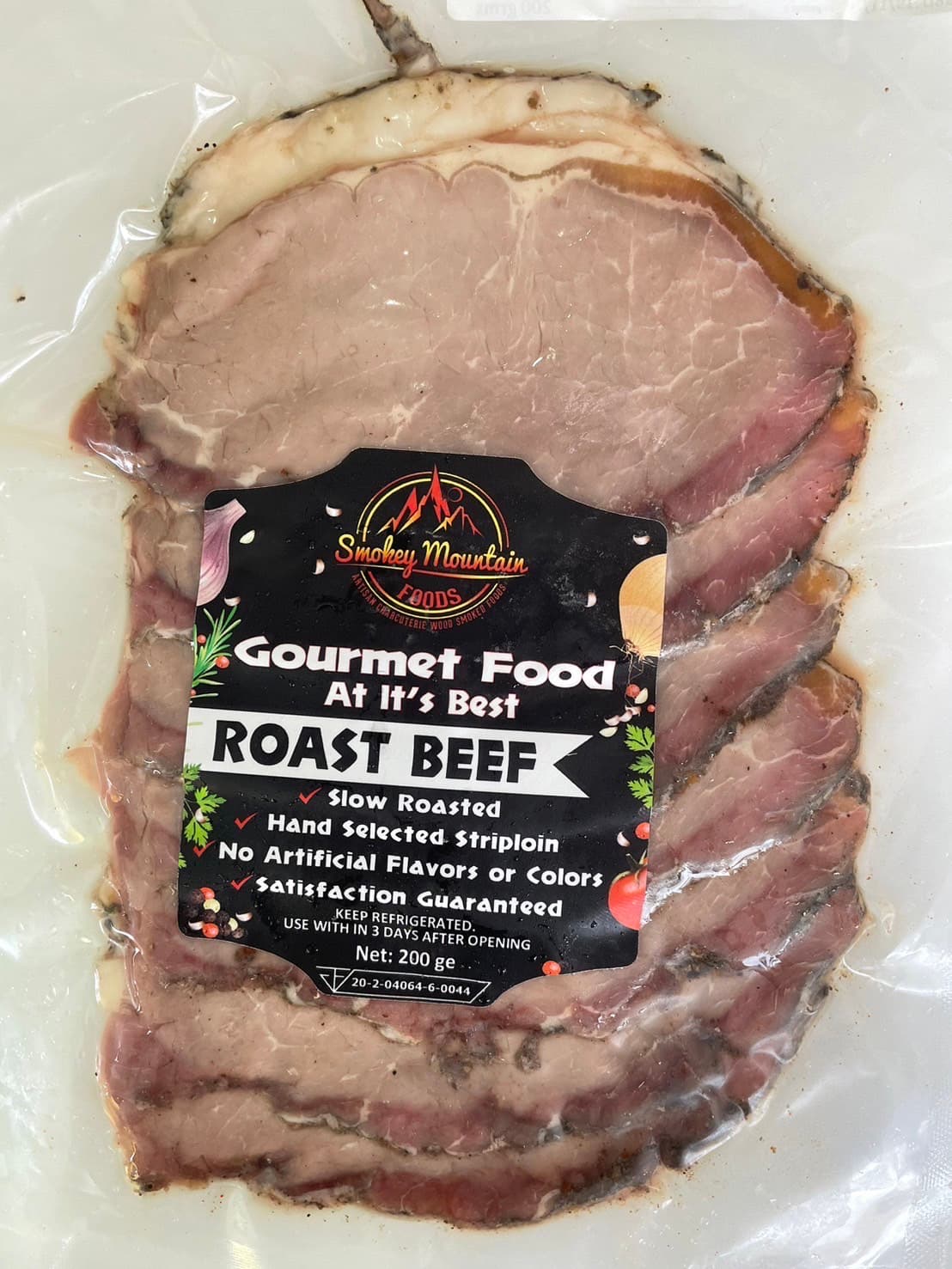 Smokey Mountain Roast Beef Sliced 200g