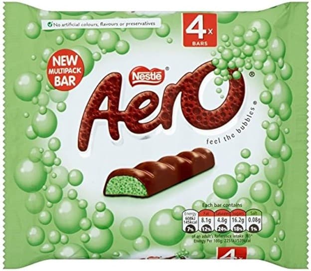 Nestle Aero Bubbly Peppermint 27g x 4