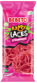 Bebeto Happy Laces Strawberry 140g