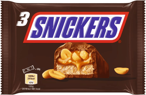 Snickers 50g x 3 (BBF 04/10/26)