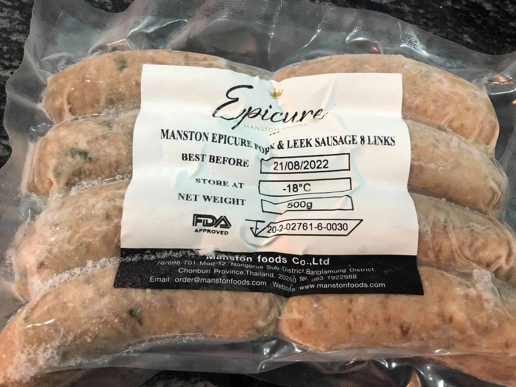 Manston Epicure Pork & Leek 8 Links
