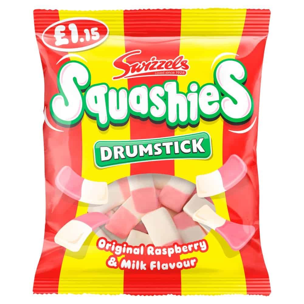 Swizzels Drumstick Original Raspberry & Milk Flavour Squashies 120g