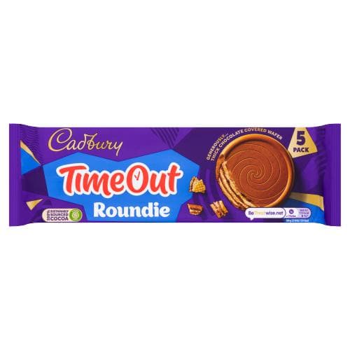 Cadbury Time Out Roundie Chocolate Covered Wafers 30g x 5