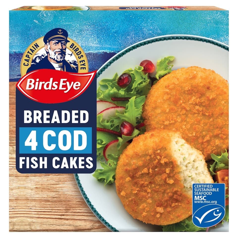 Birds Eye Breaded Cod Fish Cakes 49.5g x 4