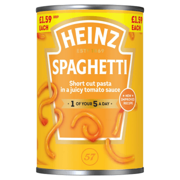 Heinz Spaghetti Short Cut Pasta In a Juicy Tomato Sauce 400g