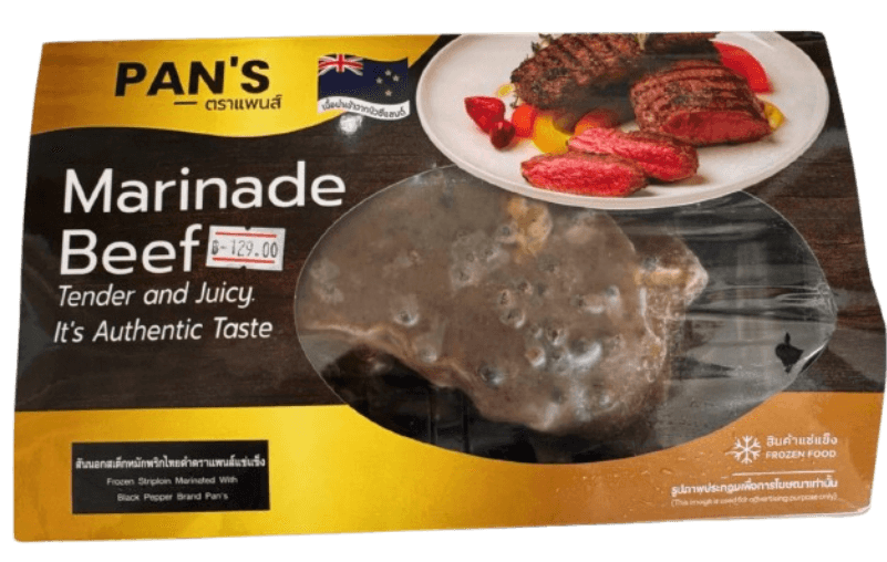 Pan’s Marinade Beef Frozen Striploin Marinated With Black Pepper 170g