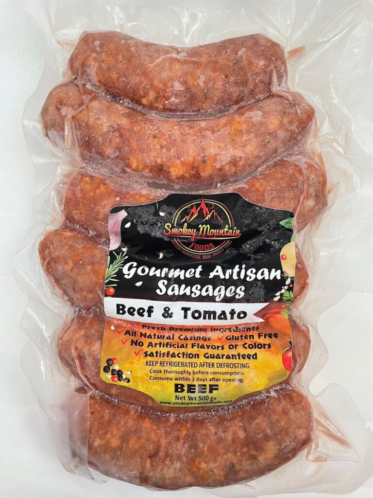 Smokey Mountain Beef & Tomato Sausages 500g The Pantry Expat Food
