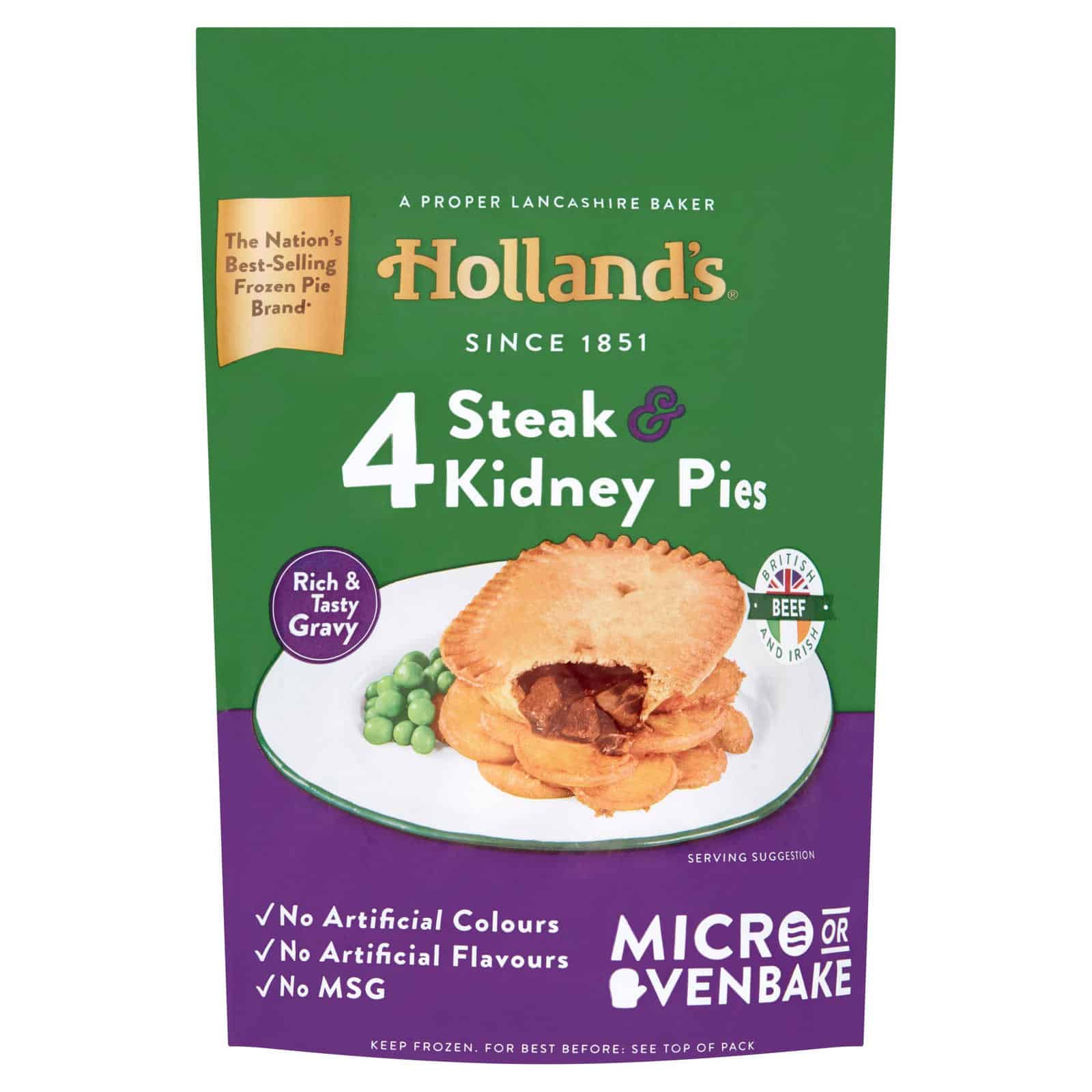 Holland’s Steak &amp; Kidney Pies 178g x 4 - The Pantry Expat Food &amp; Beverage