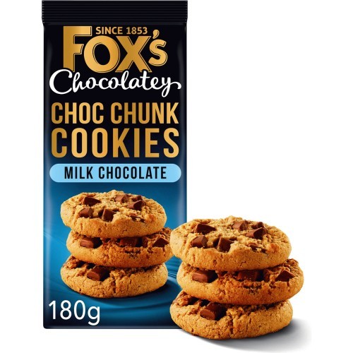 Fox's Chocolatey Choc Chunk Cookies Milk Chocolate 180g