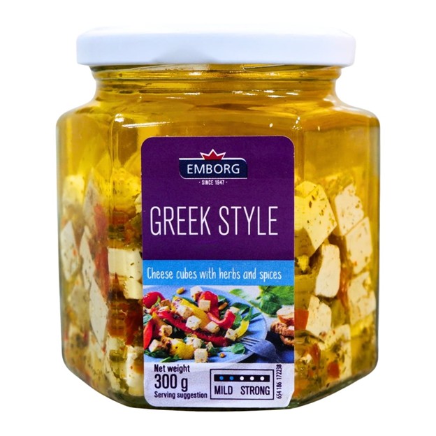 Emborg Greek Style Cheese Cubes With Herbs & Spices 300g