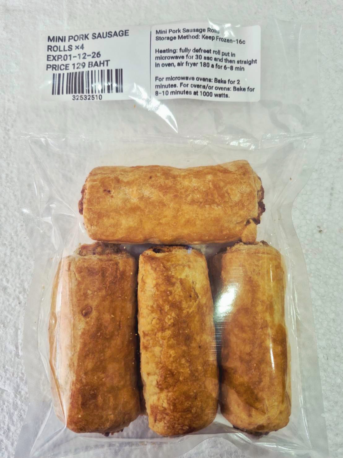 Mini Pork Sausage Rolls x 4