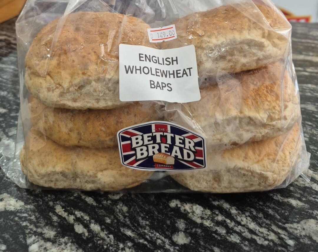 English Wholewheat Baps x6
