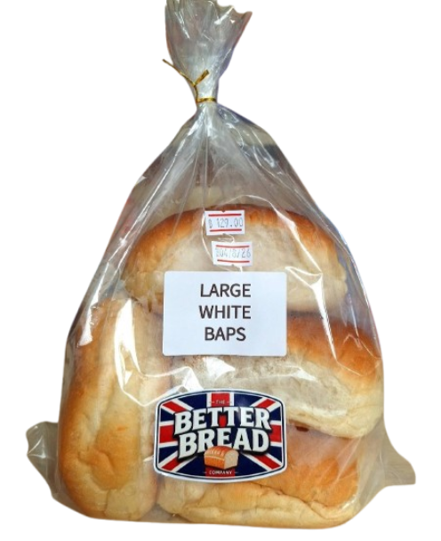 Large White Baps x 4