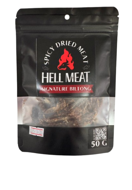 Spicy Dried Hell Meat Signature Biltong 50g