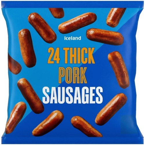 Iceland Thick Pork Sausages 50g x 24