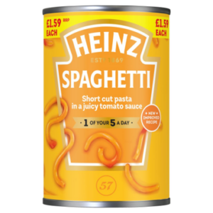 Heinz Spaghetti Short Cut Pasta In a Juicy Tomato Sauce 400g